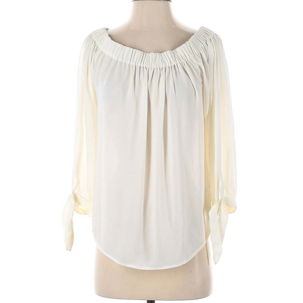 Express Cream Off-Shoulder Blouse